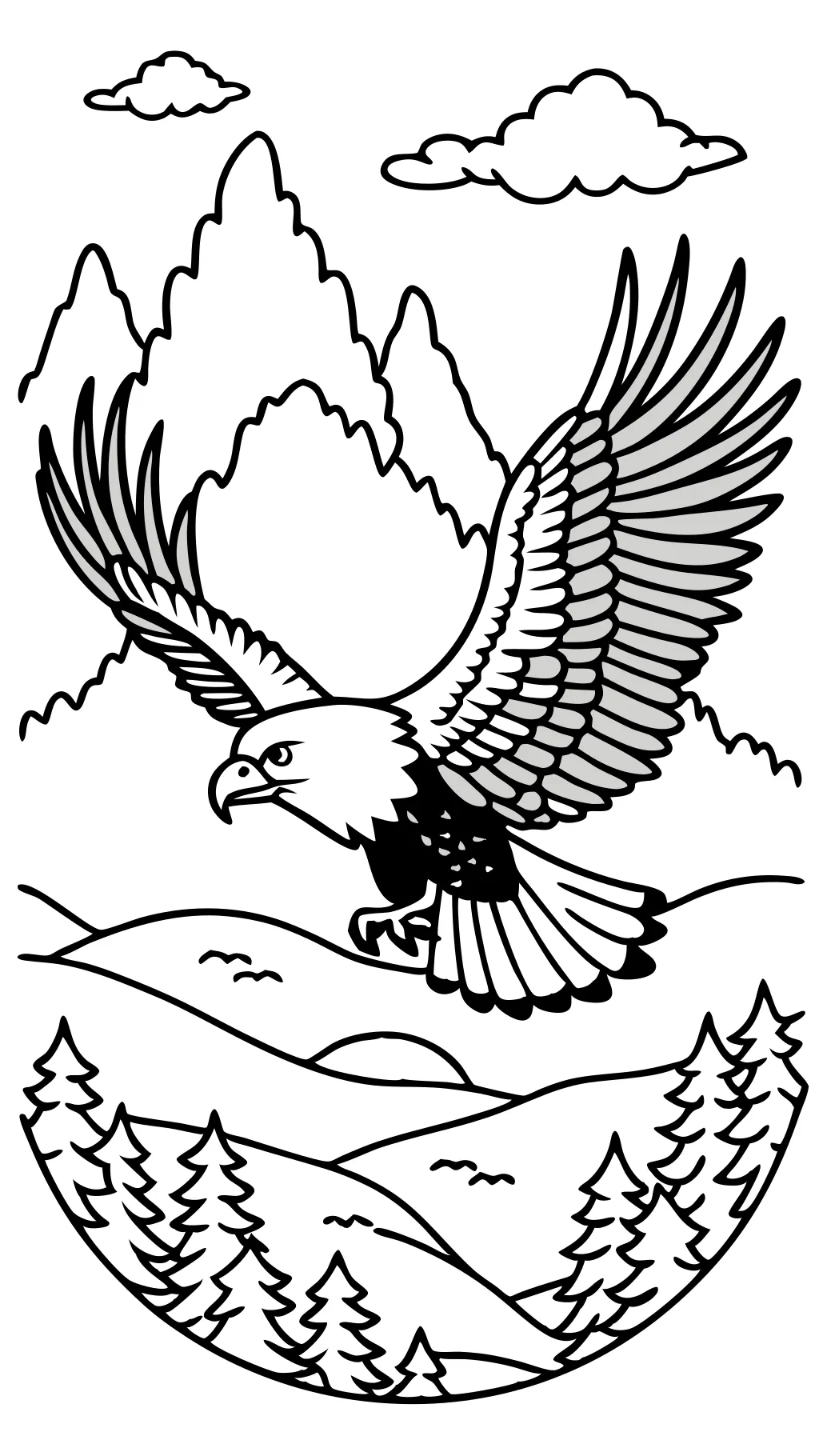 coloring pages bald eagle